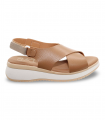 Sandalia taupe tiras cruzadas Oh My Sandals 5943