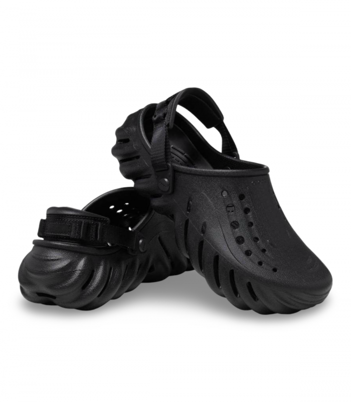 Zueco deportivo negro voluminoso Crocs Echo Clog 207937