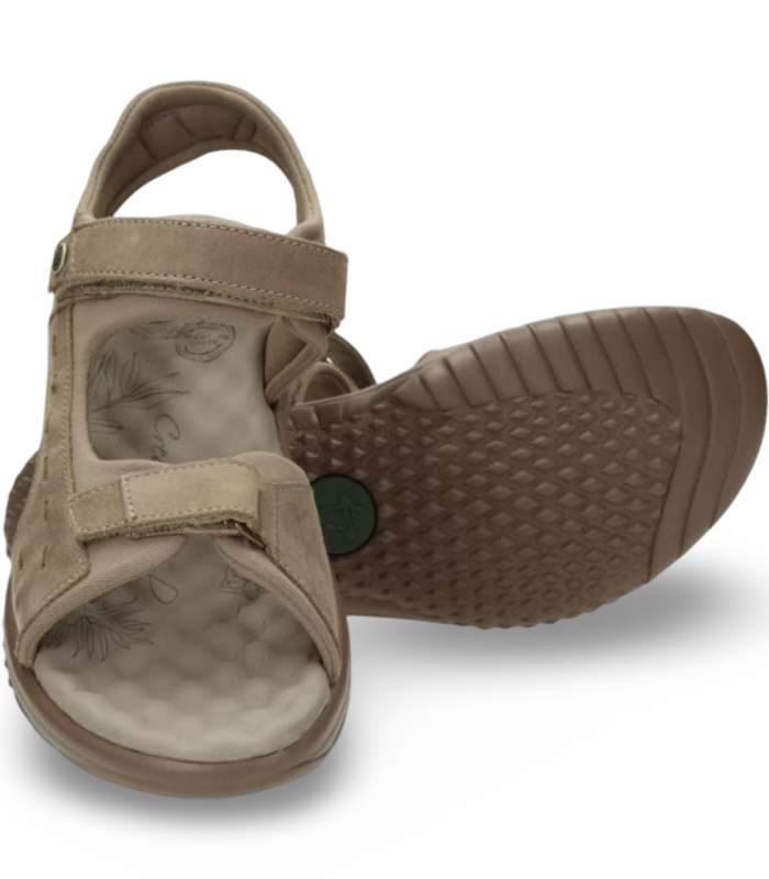 Sandalia taupe velcro acolchada Panama Jack Nilo