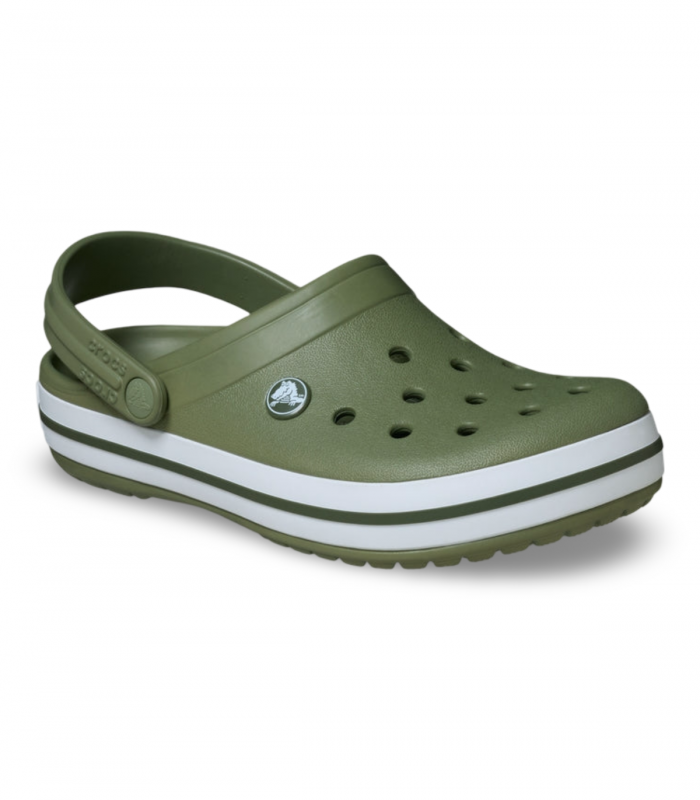 Zueco deportivo verde Crocs Crocband, cómodo para diario