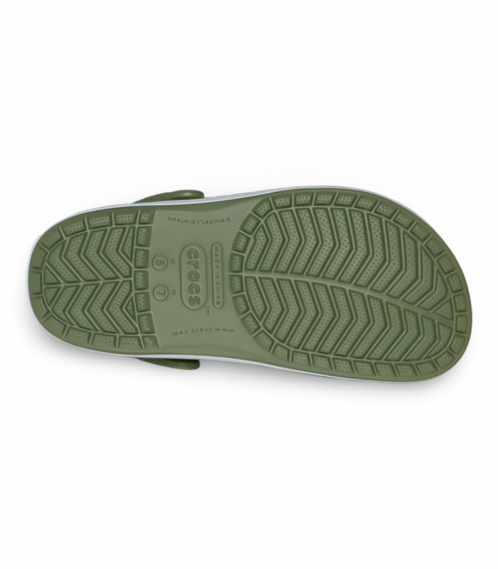 Zueco deportivo verde Crocs Crocband, cómodo para diario