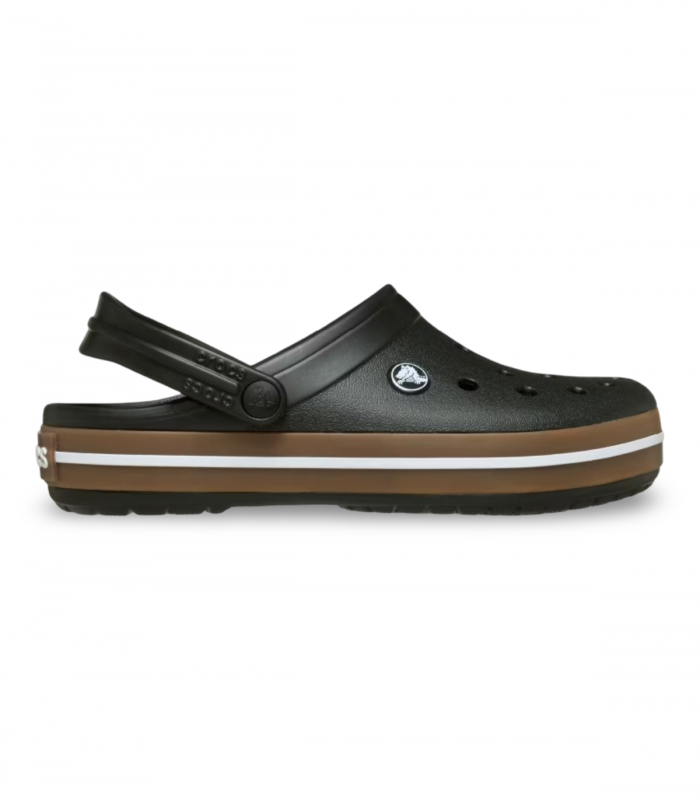 Zueco negro con suela gum Crocs Crocband Gum, cómodo y urbano