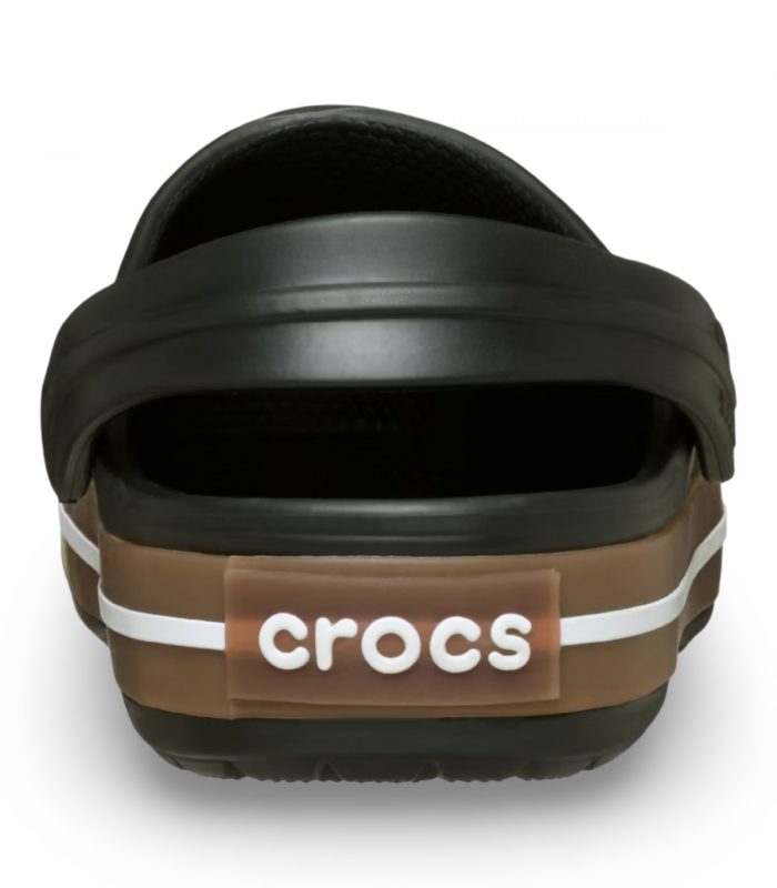 Zueco negro con suela gum Crocs Crocband Gum, cómodo y urbano