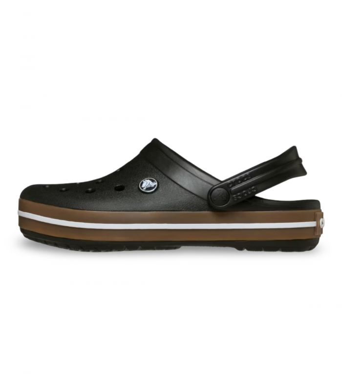 Zueco negro con suela gum Crocs Crocband Gum, cómodo y urbano