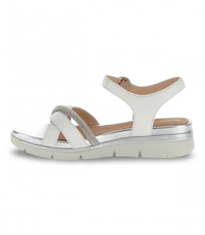Sandalia blanca cuña elegante Stonefly Elody 25