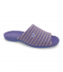 zapatilla de rayas abierta de puntera