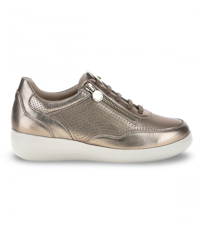 Deportivo plomo metalizado con cremallera Stonefly Paseo IV, elegante