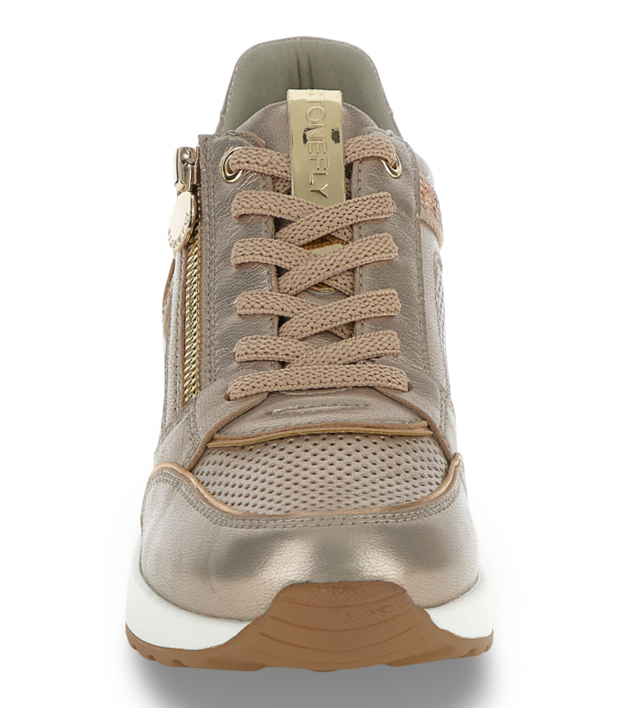 Deportivo de cuña metalizado taupe Stonefly Mina 1 Zip, elegante y cómodo