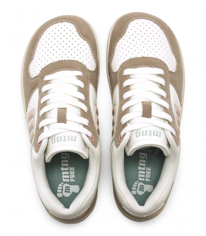 Deportivo taupe y blanco Mustang 60840, casual