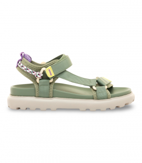 Sandalia deportiva verde y lila Mustang 60001