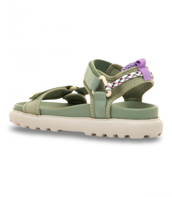 Sandalia deportiva verde y lila Mustang 60001
