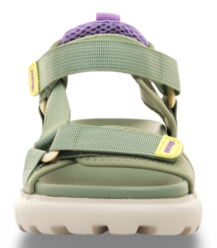 Sandalia deportiva verde y lila Mustang 60001