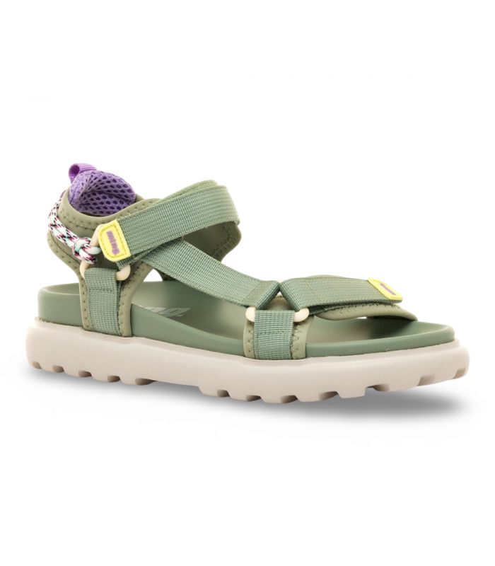 Sandalia deportiva verde y lila Mustang 60001