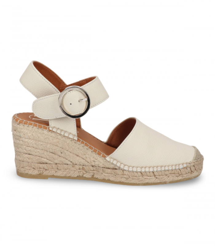 Alpargata beige cuña yute Viguera 1922