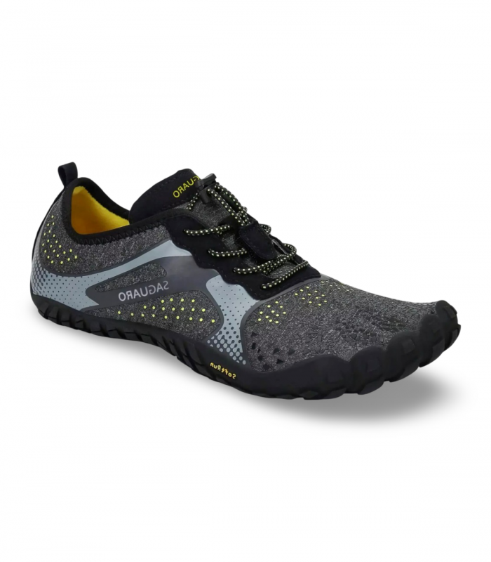 Deportivo barefoot negro hombre Saguaro Fast I, versátil