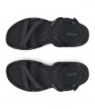Sandalia negra velcros piel Ecco 853303