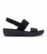 Sandalia confort negra con velcro Clarks Arla Stroll, práctica