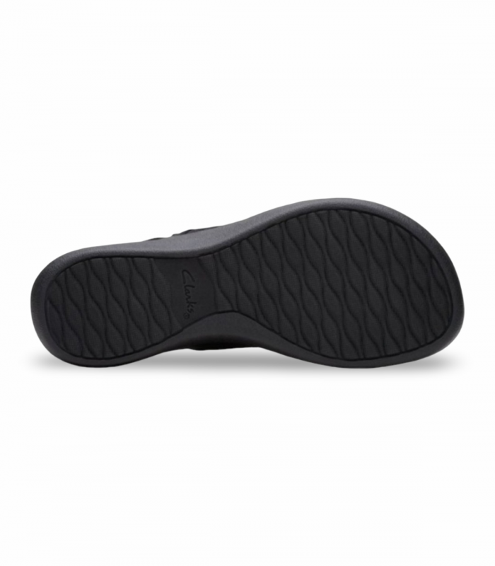 Sandalia confort negra con velcro Clarks Arla Stroll, práctica