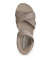 Sandalia plana taupe Slip-Ins Skechers 119975, ligera