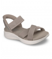 Sandalia plana taupe Slip-Ins Skechers 119975, ligera