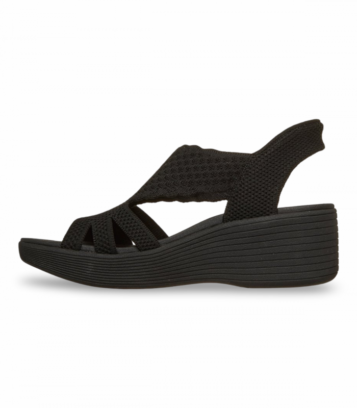 Sandalia cuña negra Slip-Ins Skechers 120012, práctica