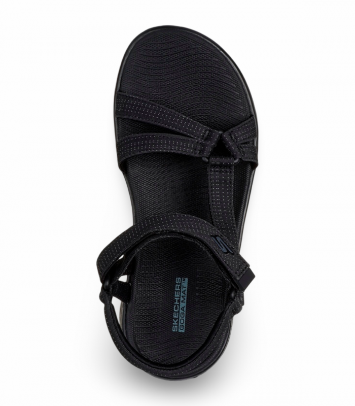 Sandalia negra con velcros deportivos Skechers Go Walk Flex, funcional y cómoda