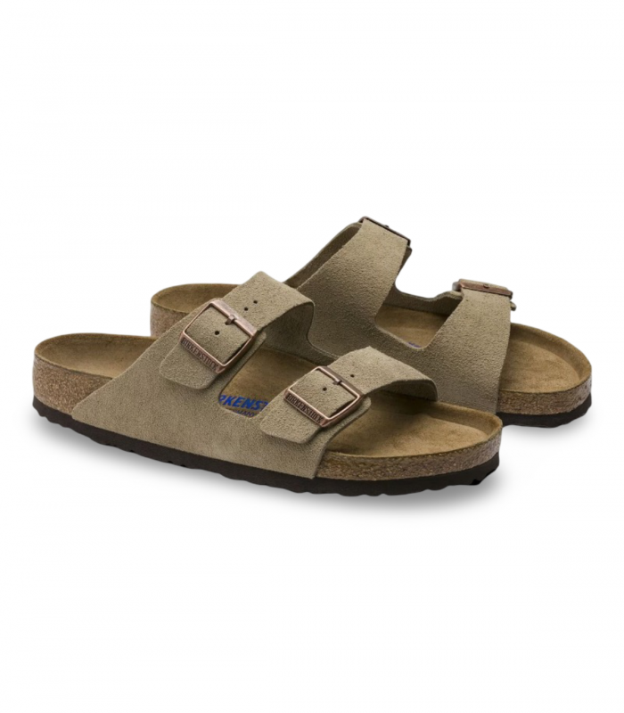 Sandalia taupe dos hebillas bio Birkenstock 951303
