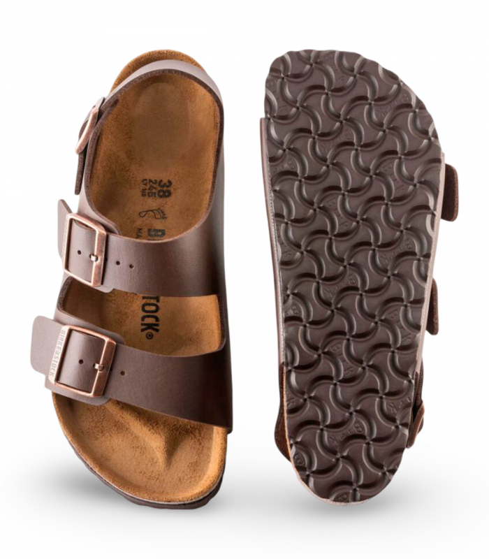 Sandalia marrón con tira trasera Birkenstock 34701, cómoda