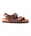 Sandalia marrón con tira trasera Birkenstock 34701, cómoda