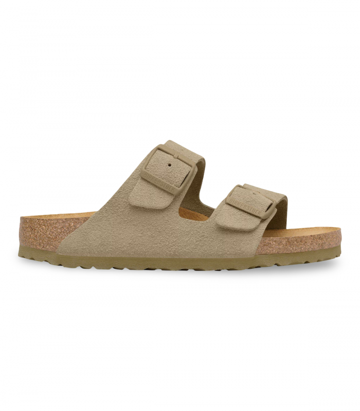 Sandalia velour kaki Birkenstock 1032061