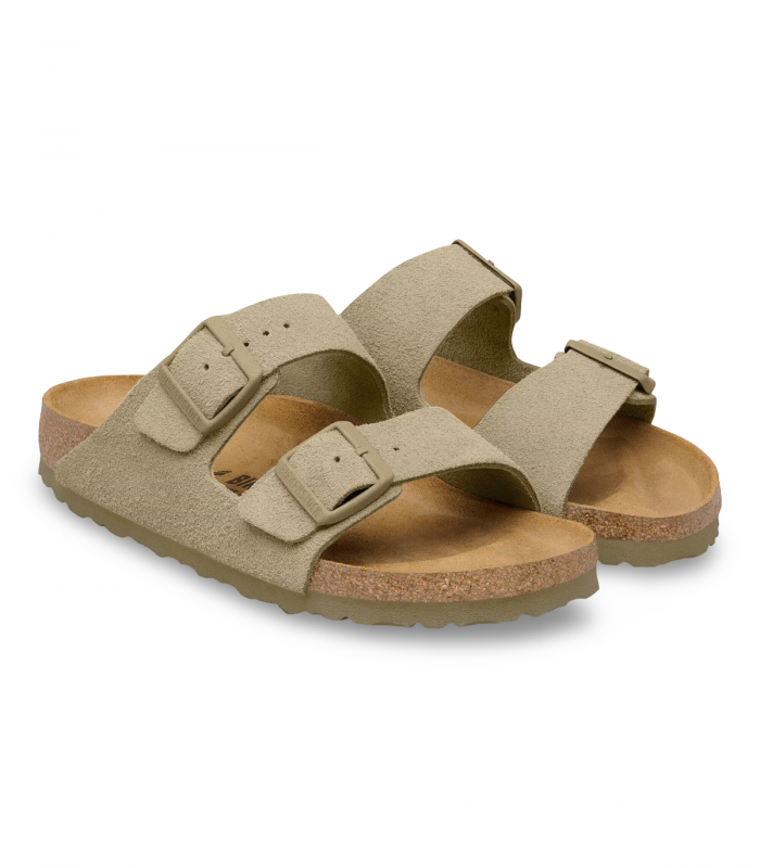 Sandalia velour kaki Birkenstock 1032061