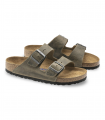 Sandalia piel engrasada kaki Birkenstock 1019377
