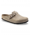 Zueco tabaco en piel engrasada con plantilla blanda Birkenstock Boston SFB 1019484