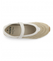 Bailarina deportiva beige con velcro Victoria 1159107, cómoda para diario