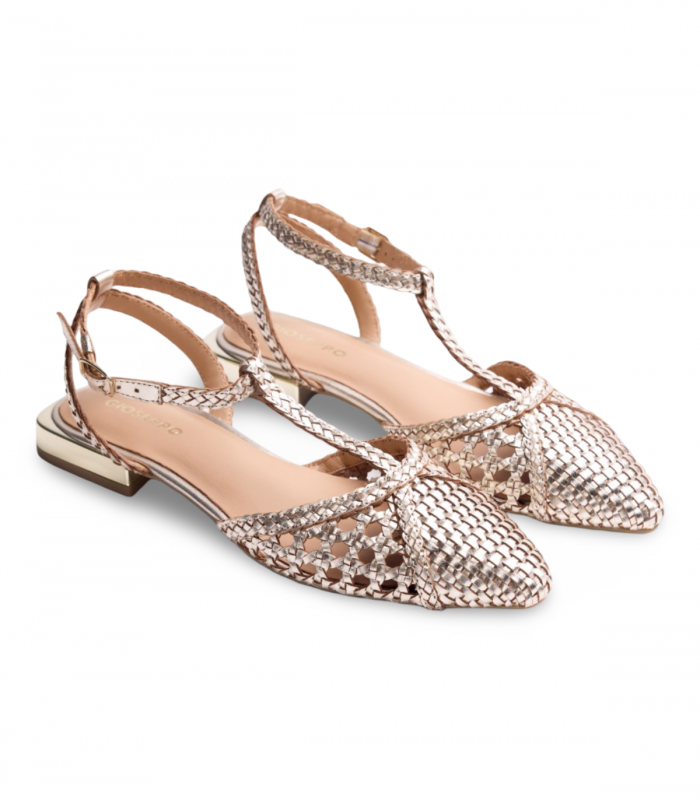 Zapato trenzado platino con hebilla Gioseppo 79237