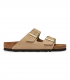 Sandalia beige soft footbed Birkenstock Arizona 1019016, clásica