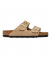Sandalia beige soft footbed Birkenstock Arizona 1019016, clásica