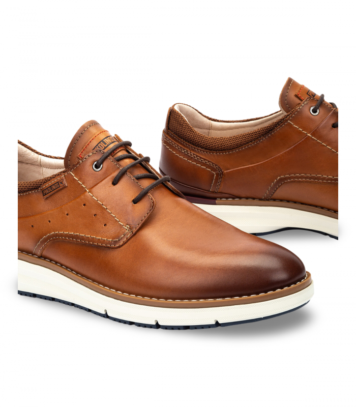 Blucher brandy suela blanca Pikolinos Manacor M1A-4276C1