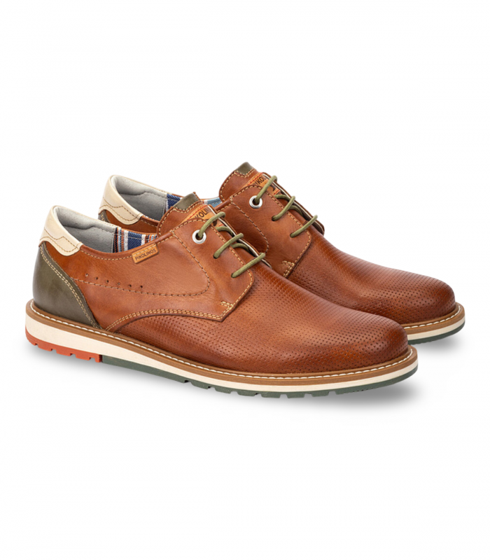 Blucher brandy clásico en piel Pikolinos Berna M8J-4322C1