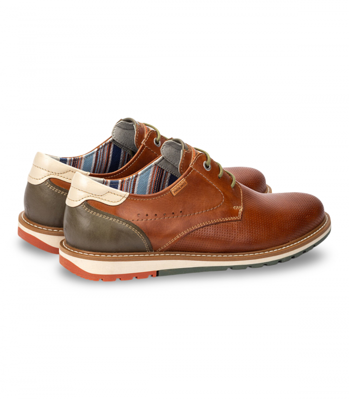 Blucher brandy clásico en piel Pikolinos Berna M8J-4322C1