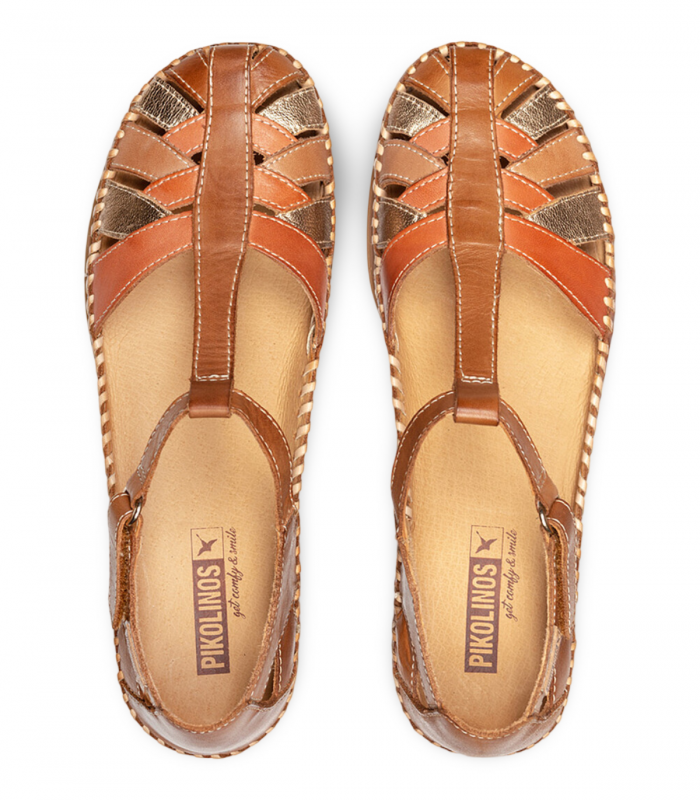 Sandalia brandy puntera cerrada Pikolinos Cadaqués, cómoda