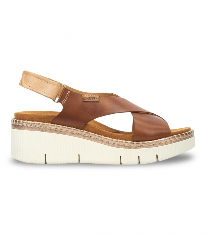 Sandalia brandy cuña con plataforma Pikolinos Gomera
