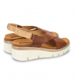 Sandalia brandy cuña con plataforma Pikolinos Gomera