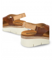 Sandalia brandy cuña con plataforma Pikolinos Gomera