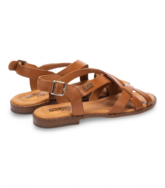 Sandalia artesanal brandy con hebilla Pikolinos Algar W0X-0556ST