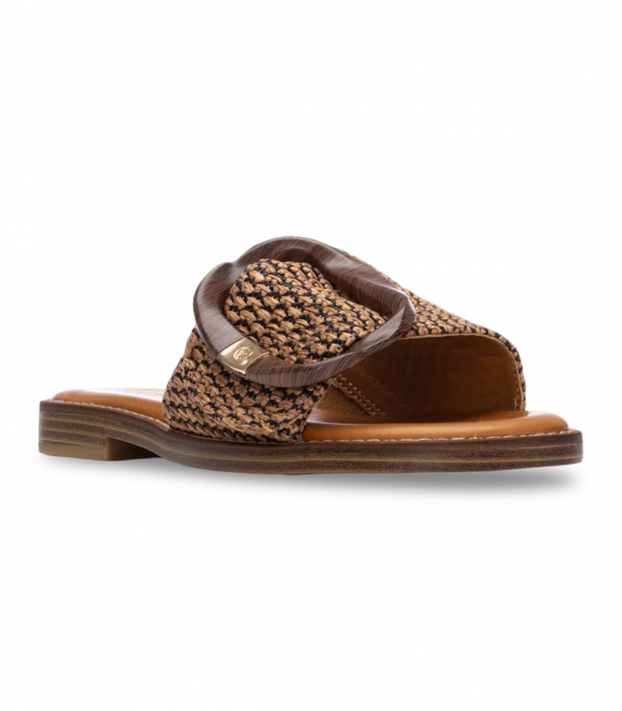 Sandalia rafia camel hebilla Carmela 163161
