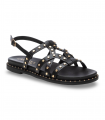 Sandalia negra tachas finas Carmela 162392