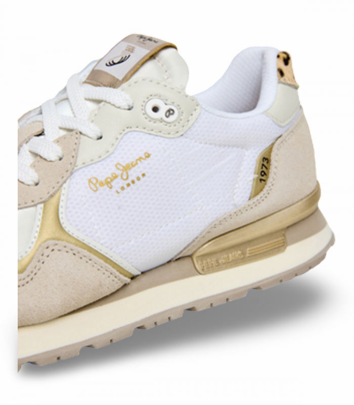 Deportiva urbana en blanco roto Pepe Jeans Brit Glen W, ligera y actual