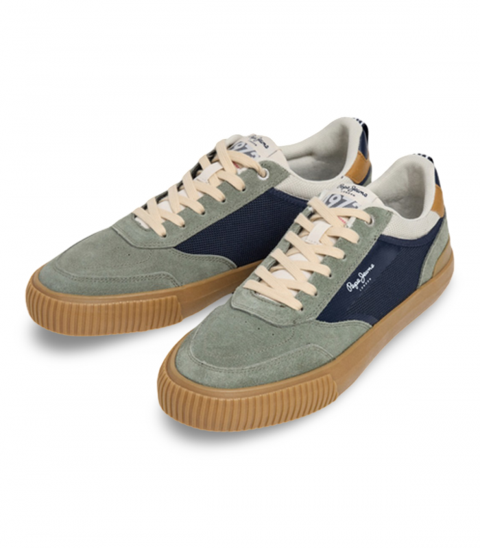 Deportiva hombre serraje verde Pepe Jeans Nolan Street, estilo retro