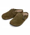Zueco serraje verde oliva Pepe Jeans Corby Clog